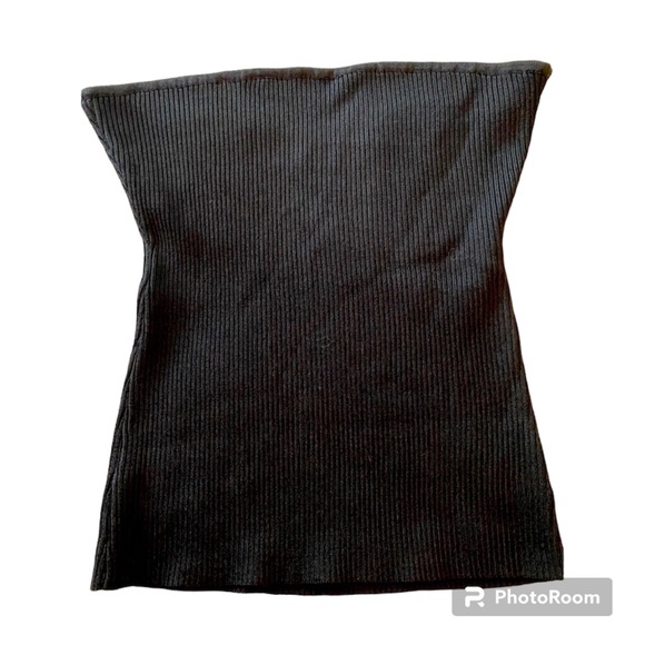 DISSH Tops - Dissh strapless or tube top , black size Large.  Ribbed stretchy knit.